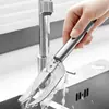 Raspador de Escamas de Pescado y Cuchillo para Vientre de Pescado de Acero Inoxidable, Raspador de Escamas de Pescado y Herramienta para Matar Pescado Dos en Uno Multipropósito