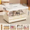 Caja de Almacenamiento para el Hogar de Gran Capacidad Extra Grande para Snacks Juguetes Organizador Ropa Libros Artículos Varios Caja de Almacenamiento Transparente