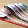 Cinta de Gasa de Color Sólido de Borde Medio de 2.5 cm, Cinta para Ramo de Flores, Cinta para Envoltura de Regalos DIY, Venta al por Mayor