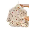 [Promoção] Moletom Feminino Estilo Coreano Outono e Inverno, Blusa de Manga Longa Espessa Tendência para Bebês Meninas, Roupa Infantil