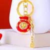 Llavero de Coche con Amuleto del Zodiaco de la Suerte, Colgante Creativo para Bolso, Anillo de Llavero de Metal, Regalo de Empresa al por Mayor