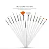Explosiones arte de uñas 15 pinceles set pluma para uñas pluma de luz para curado pluma de dibujo para tallado herramientas para uñas mayoreo