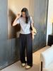 Talla grande Pantalones de pierna ancha cómodos de nicho para mujer Casuales que combinan con todo Pantalones rectos para mujer Nuevos Pantalones deportivos holgados de corte slim