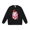 Bape Ape Head marca de moda unisex cuello redondo manga larga algodón estampado holgado chaqueta sudadera de otoño e invierno para hombre