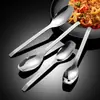 Cuchara Rayada Acero Inoxidable 304 Cuchara de Mesa Mango Creativo Cuchara de Arroz Rayada Cuchara de Sopa Alto Valor Estético Celebridad de Internet Venta al por Mayor Cuchara de Mesa