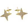 Nuevos pendientes de estrella de plata esterlina s925, temperamento de nicho, pendientes Joker con incrustaciones de diamantes de viento simple, tendencia femenina popular en línea al por mayor
