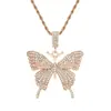 Collar con Colgante de Mariposa Tridimensional con Diamantes Completos Chaoren para Hombres y Mujeres Joyería Personalizada Accesorios de Colgante para Ropa Versátiles