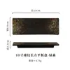 Prato de Sushi Rock Estilo Japonês-Coreano Transfronteiriço Prato Retangular Criativo Cozinha Comercial Prato Dim para Sashimi Prato de Sashimi Cerâmico