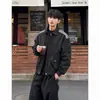 Nova jaqueta masculina corta-vento de estilo transfronteiriço para outono e inverno, jaqueta com gola alta para homens jovens e de meia-idade, casual, simples, versátil, top liso