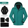 Chaqueta Exterior 3 en 1 Ropa de Trabajo para Hombres y Mujeres Cortavientos Impermeable Cálida Forro Desmontable Ropa de Montañismo Logo Personalizado
