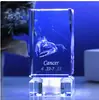 Doze constelações ornamentos de mesa esculpidos em cristal criativo presente de aniversário de Leão cristal luminoso presente de Tanabata