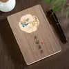Cuaderno de Madera Lujo Accesible Caja de Regalo Patrón Logo Personalizado Madera Dura Oscura y Clara Nota de Negocios A5 Recuerdo