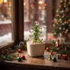 Árbol de Navidad Glaseado de Zibo Planta en Maceta Oficina Decoración Creativa de Escritorio Regalo de Navidad Artesanía de Vidrio Venta al por Mayor