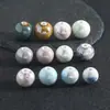 Accesorios para Joyería 12/14mm Cuentas Cerámicas Galvanizadas Turismo de Templos Pulsera DIY Enhebrado Agujero Recto Cuentas Sueltas Esmaltadas Accesorios