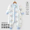 Saco de Dormir Infantil 100% Algodão Pijama de Peça Única Sem Costura para Meninos Colcha Antichute para Meninas Roupas de Engatinhar Roupa de Dormir para Bebês