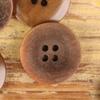 Efecto Escarchado Botones Naturales de Fruta Café Negro Beige Pantalones de Traje Casual Chaqueta Botones de Abrigo Cuatro Ojales