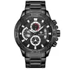 Wwoor Grip Love 8879 Reloj de Cuarzo para Hombre con Correa de Acero Correa de Acero Seis Manecillas Multifunción Resistente al Agua Fabricante de Relojes