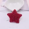 Terciopelo de oso estrella de cinco puntas tridimensional materiales para joyería accesorios para DIY de teléfono móvil pasador de pelo broche accesorios para el cabello accesorios al por mayor en stock