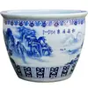 Maceteros Grandes de Cerámica de Jingdezhen para Villas con Patio Tradicional, Cría de Tortugas y Peces, Macetas y Maceteros Personalizados para Plantación de Árboles