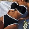Traje de baño para mujer 2025 Aliexpress Comercio exterior europeo y americano Bikini sexy de dos piezas sin tirantes G238R