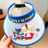 Sombrero estilo Chanel para niños, bonito sombrero de verano para niñas, con protector solar, sombrero de sombrilla con parte superior vacía, sombrero de sol de dibujos animados para bebés.