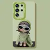 Adequado para Capa de Celular Boneca Menina Samsung Galaxy S26 S25Ultra Silicone S24+ Fofa S23 Case Desenho Animado