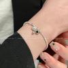 Pulsera de Estrellas de Plata con Zirconia Super Flash Lujo Asequible Sentido del Diseño Nicho Exquisita Pulsera Versátil para Mejor Amiga Pulsera de Novia