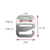 Los fabricantes de una pulgada suministran hebilla de 9 palabras de aluminio de aviación metálico para cinta de mochila hebilla de 9-6 palabras accesorios para equipaje