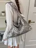 Nuevo bolso de mano artístico tipo tote, bolso de hombro informal de estilo coreano con estampado de leopardo, bolsa de compras grande de alta capacidad informal y a la moda, moderno