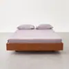 Lençol de Elástico Luxuoso com 60 Fios de Tencel Lenzing para Primavera e Verão, Toque Gelado de Seda Fresca e Sedoso, Adequado para Dormir Nu, Capa de Colchão