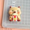 Cuerda para el pelo con diseño de oso de dibujos animados, hecha a mano, con forma de crema, accesorios para el cabello, funda para teléfono móvil, llavero colgante de resina, venta al por mayor