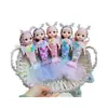 Chaveiro Pingente Mochila de Boneca Hanfu Removível Brilhante Pequena Sereia Brinquedo para Crianças