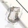 Presilha de Cabelo de Gato de Desenho Animado Estilo Curativo em Acrílico para Estudantes, Presilha Lateral de Animal Delicada, Pequena Presilha de Garra Atmosférica para Franja