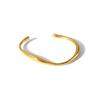 Pulseira de Titânio Aberta Irregular de Moda Transfronteiriça Feminina Nicho Francês Simples High-end Aço Inoxidável Joia