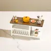 Ornatos para Casa de Bonecas 1:12 Acessórios de Mobiliário para Casa de Bonecas Cena em Miniatura Mesa Ob11 Mesa de Escrivaninha Mesa de Computador