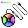 Kit de tira de luz LED con control remoto Bluetooth de bajo voltaje 5V, barra de luz de ambiente para fondo de TV 5050RGBW, luces KTV