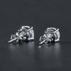 Chapado pt950 Platino Aretes de Cuatro Garras Circonita Imitación Mujer Hombre Ocho Corazones Ocho Flechas Moissanita Simple Diamante Único Súper Brillante Rojo de Internet