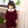 En Stock Vestido de Año Nuevo para Bebé Niña 2026 Otoño e Invierno Nuevo Vestido de Terciopelo con Mangas Largas y Cuello Pequeño Vestido de Princesa para Niñas