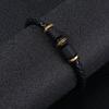 Pulsera de Cuero Retro DIY para Hombre, Pulsera Tejida con Cuentas Personalizada, Pulsera y Joyería Versátil de Alto Nivel Estilo Étnico