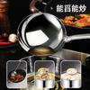 Cuchara para Freír de Acero Inoxidable, Espátula Engrosada, Cuchara para Servir, Cuchara para Cocinar, Cuchara para Sopa de Cocina, Cucharón de Cantina, Anti-quemaduras, Engrosada