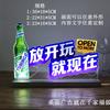 Suporte de Exibição Luminoso Acrílico Personalizado com Impressão Colorida UV para Marcas de Bebidas, Placa de Exibição Publicitária de Mesa