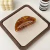 Pinza hueca semicircular de temperamento, clip para el cabello de acetato de moda francesa, pinza para el cabello de alta gama que combina con todo, pinza de tiburón para el cabello, pinza para el cabello, tocado