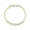 Pulsera con Hebilla Estilo Cool Transfronterizo Europeo y Americano Minimalista Xuping, Aleación de Cobre Chapada en Color Oro de 14k Joyería Geométrica Cuadrada Empalmada