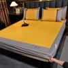 Novedad Esterilla de Ratán Hielo Hierba Mai Esterilla de Seda Hielo Sensación Fresca Dormir Desnudo Plegable Lavable Sombrero de Cama de Verano Juego de Tres Piezas Esterilla