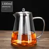 Bule de Vidro com Alça Lateral para Infusão de Chá Doméstico Espessado Resistente a Altas Temperaturas Bule Chaleira Bule para Ferver conjunto Conjunto de Chá Artesanal