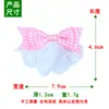 Pinza para el pelo de encaje con lazo de cuadros rosas, accesorio de resina para funda de teléfono móvil, zapato con agujero, venta al por mayor