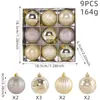 Nuevos Colgantes para Ventana de Bolas de Navidad Pintadas Regalos Festivos Bolas para Colgar en el Árbol de Navidad Bola Electroplateada Multicolor Transfronteriza Caja de Regalo