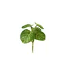 Paquete de 6 hojas de planta verde artificial para decoración interior y exterior del hogar, planta artificial individual para jardín y materiales para arreglos florales