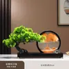 Nuevo adorno de pintura de arena de pino de bienvenida estilo chino para sala de estar, entrada, oficina, sala de té, vitrina, mueble de TV, decoración de mueble de vino