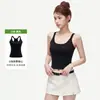 Venta directa de fábrica nuevo camisón para mujer con copas, adecuado para usar como prenda exterior o interior, simple y elegante, sin mangas, espalda hermosa, top sexy
